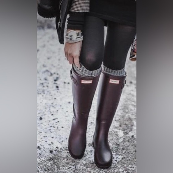 Hunter Original Tall Women’s Matte Purple Wellington Rain Boots Size 6 - Picture 1 of 15